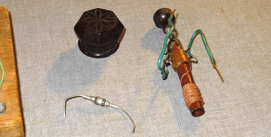 Parts from old crystal set