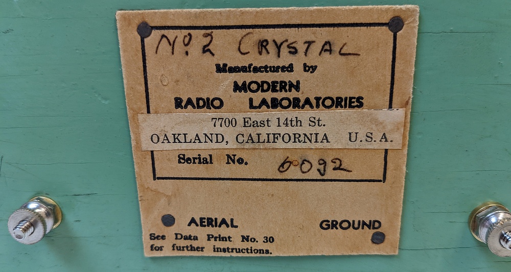MRL No.2 Crystal Set