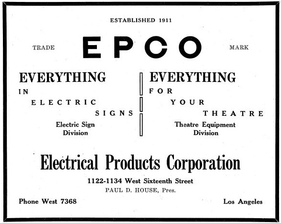 EPCO 1923 Los Angeles